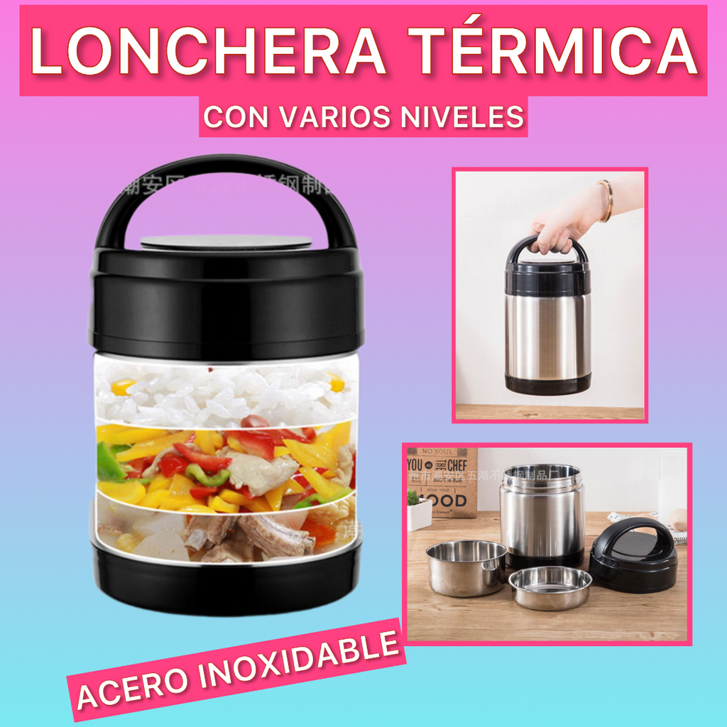 Lonchera Térmica de Acero Inoxidable de 2 Litros