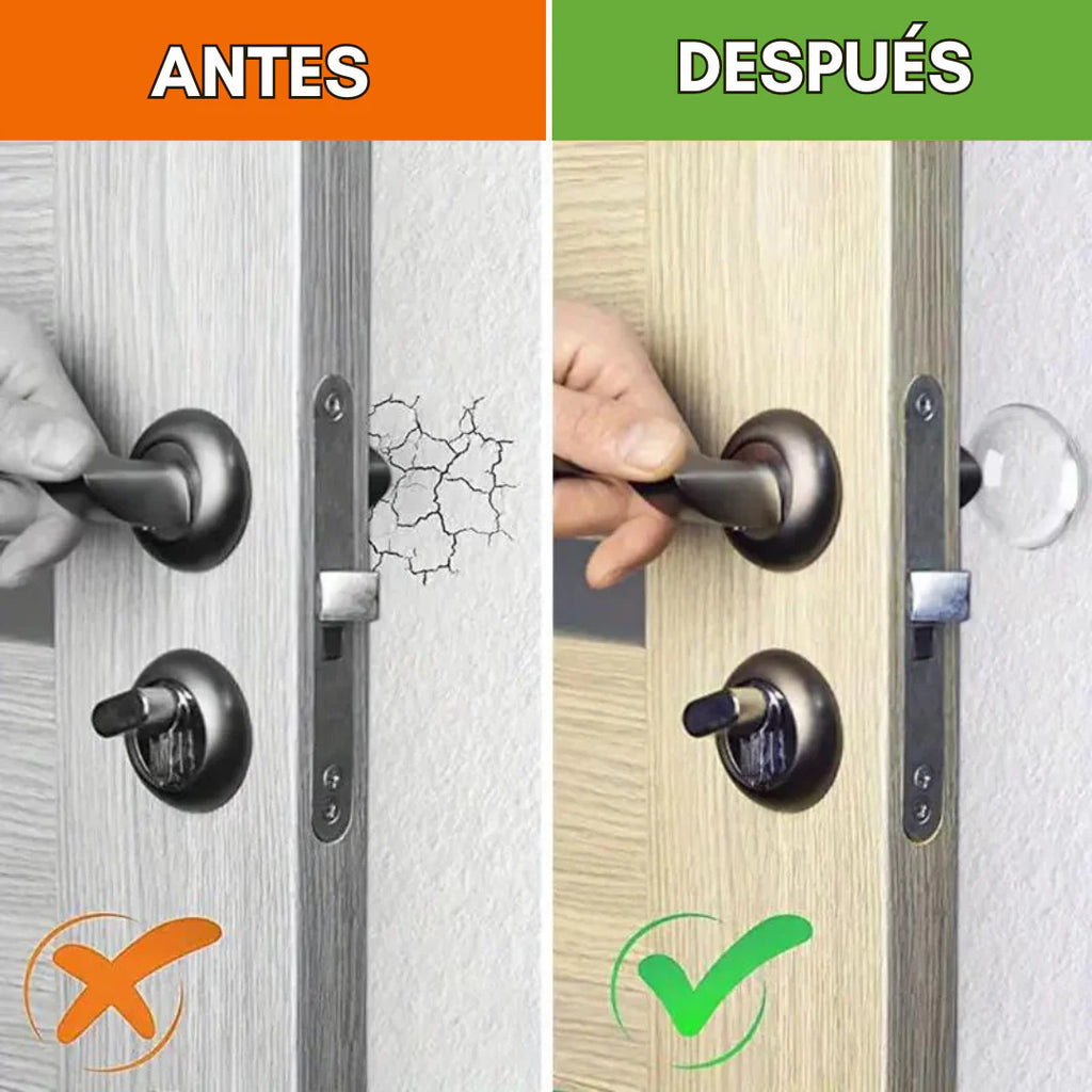 TOPES DE PUERTA ULTRA RESISTENTES CON ADHESIVO (PACK POR 6 UNIDADES)