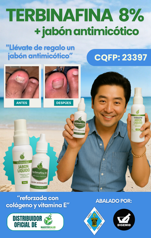 🦶TERBINAFINA 8% + JABÓN ANTIMICÓTICO  (REGALO 🎁)