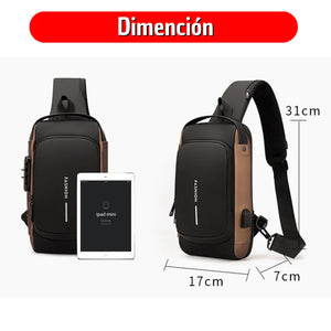 MORRAL ANTIRROBO IMPERMEABLE CON CANDADO DE SEGURIDAD