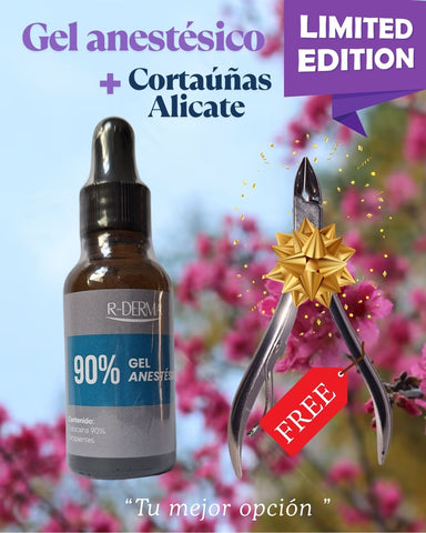 Image of GEL ANESTÉSICO 90%DE 15 ML + REGALO CORTAÚÑAS ACERO INOXIDABLE
