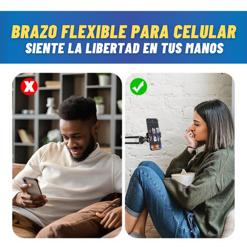 Image of BRAZO FLEXIBLE (ALUMINIO) SOPORTE PARA CELULAR