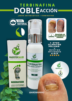 PACK ANTIMICOTICO (Elimina los hongos de las uñas de tus pies) jabón Antimicótico + Terbinafina