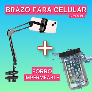 BRAZO MOVIL Y PROTECTOR DE CELULAR