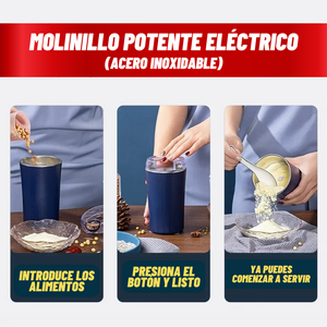 MOLINILLO POTENTE ELÉCTRICO (Acero inoxidable)