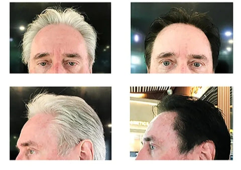 Image of SHAMPOO CUBRE CANAS DEXE COLOR CASTAÑO Y NEGRO (10 Sachets) + peine gratis para teñir+ 20 GUANTES
